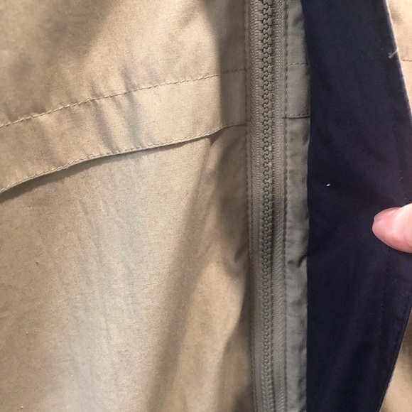 London Fog Mens XL Reg Olive Green Zip Up Bomber jacket zip in wool liner - Picture 5 of 11